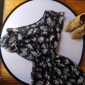 Black floral dress
